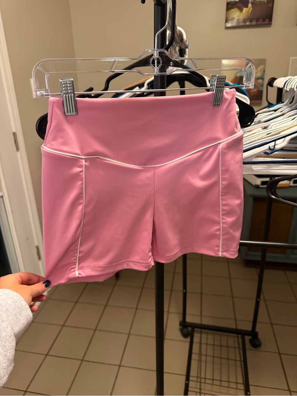 High-Rise Pink Performance Bike Shorts